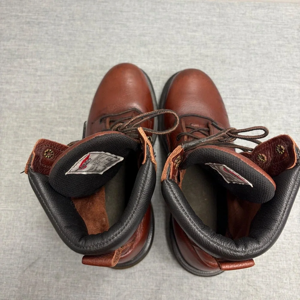 Red Wing Work Boots Mens 8 D Brown 2408 Steel Toe EH Leather 8